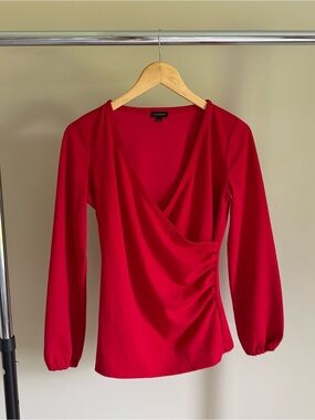 Talbots Red Long-Sleeve Blouse